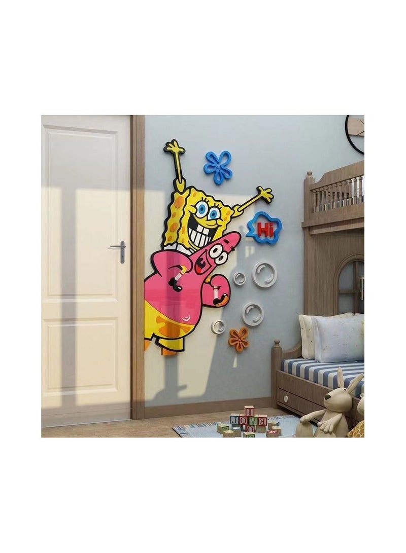 1-Piece Cartoon Pattern Wall Decoration Sticker,Self-Adhesive Decorative Wall Sticker Use for Household/Hotel/School/Office,Size 70x100cm - Image 2