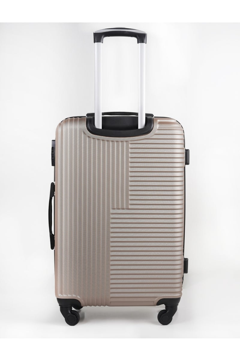 KTMC 3-Piece Luggage Set, ABS Material, Lightweight, 360° Rotated 4-Wheels, Tough Suitcase for Travel, Sizes 20/24/28 inches Champagne - Image 3
