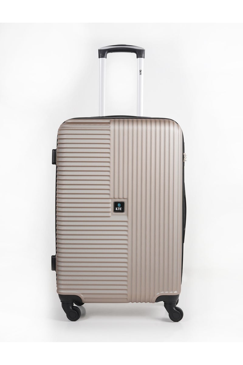 KTMC 3-Piece Luggage Set, ABS Material, Lightweight, 360° Rotated 4-Wheels, Tough Suitcase for Travel, Sizes 20/24/28 inches Champagne - Image 2