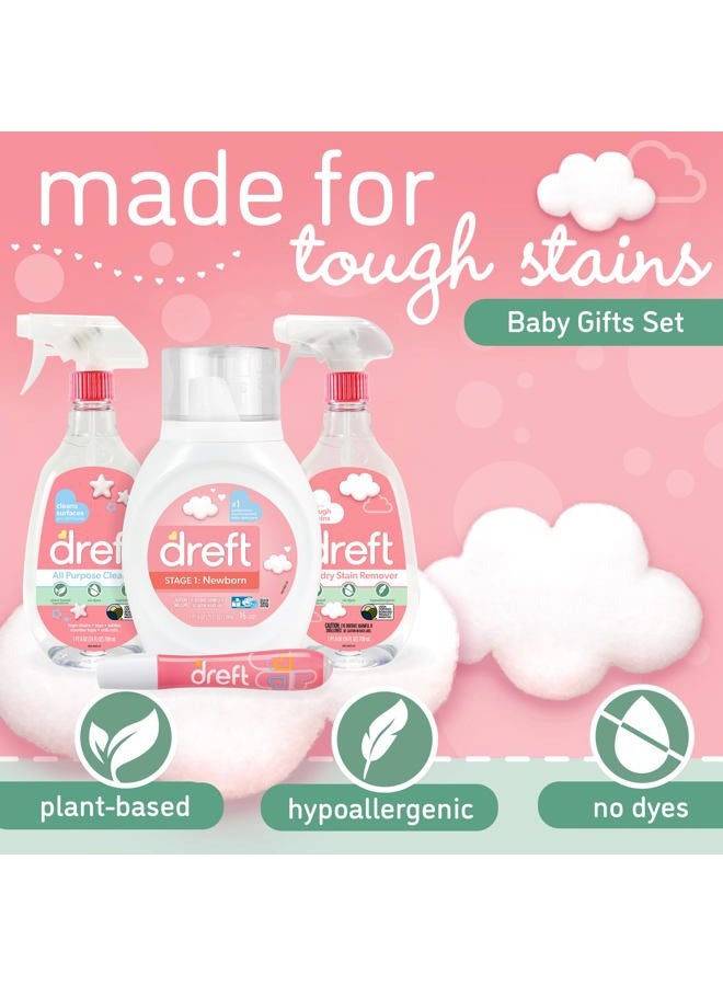 Dreft Baby and Mom Gift Set, Liquid Laundry Detergent, Laundry Stain Remover, Instant Stain Remover Pen and All Purpose Cleaner, Baby Shower Gifts, Packaging May Vary - Image 2
