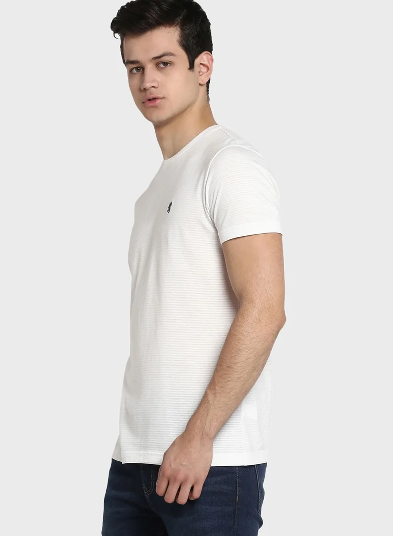 Red Tape Striped Crew Neck T-Shirt