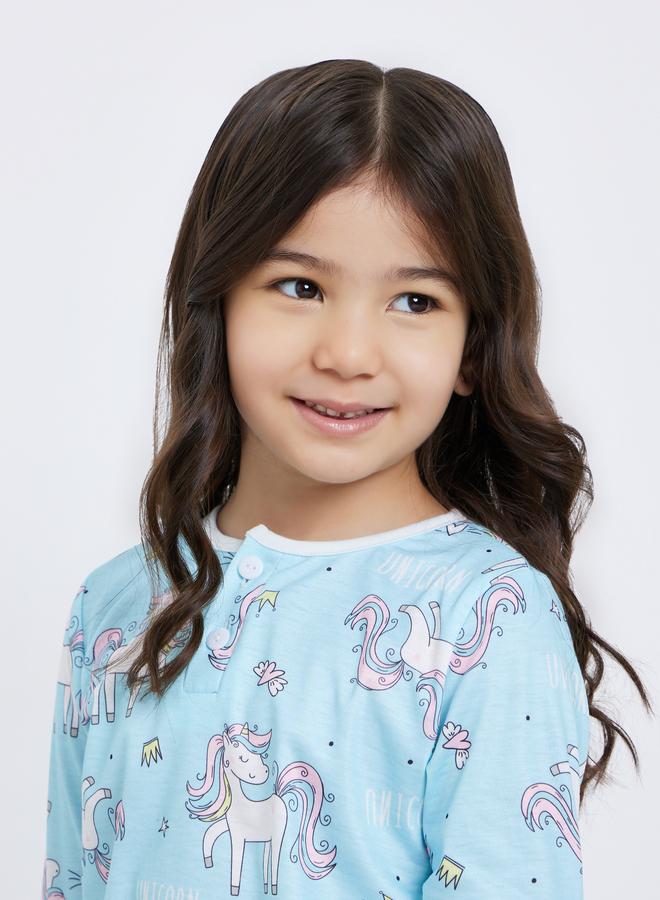 Styli Unicorn Graphic Print T-Shirt and Pyjama Set - Image 4
