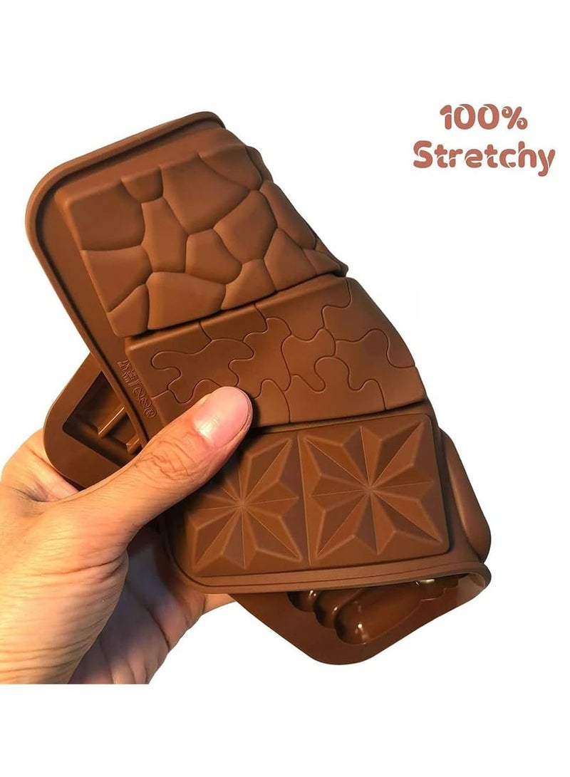إسكدنيا 4 عبوات قوالب شوكولاتة سيليكون مانعة للالتصاق، 6 قوالب قوالب شوكولاتة قابلة للتحلل الحيوي للخبز والوجبات الخفيفة - Image 3