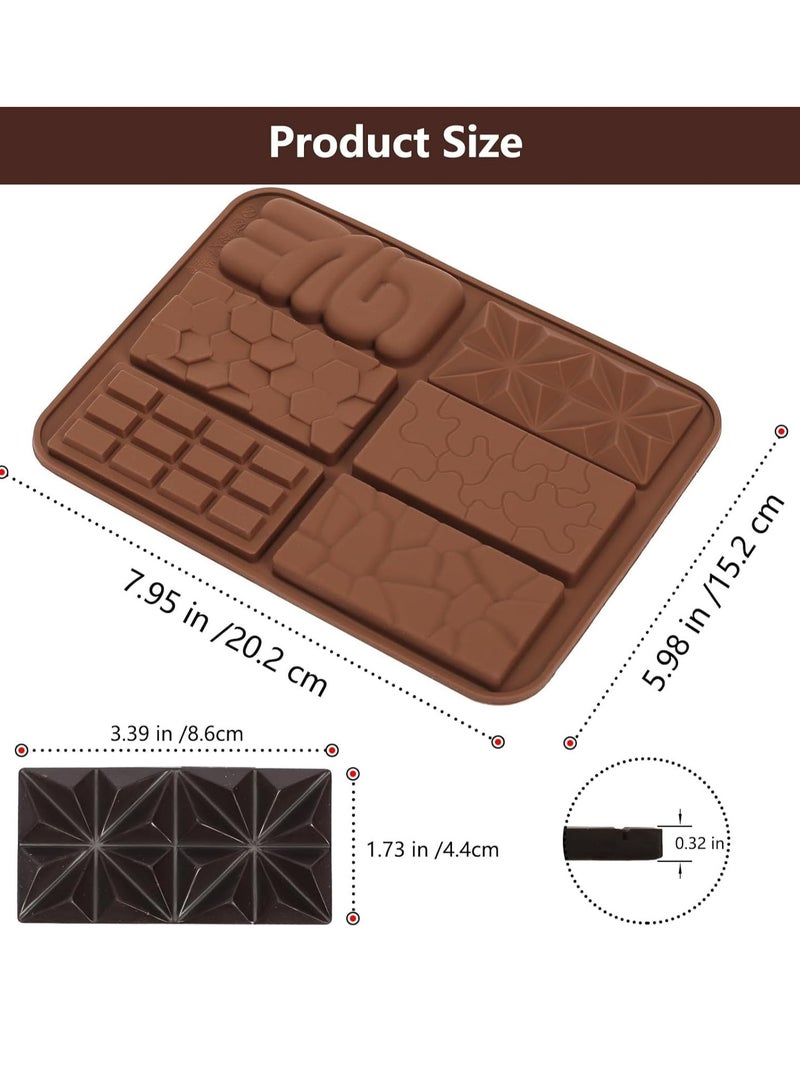 إسكدنيا 4 عبوات قوالب شوكولاتة سيليكون مانعة للالتصاق، 6 قوالب قوالب شوكولاتة قابلة للتحلل الحيوي للخبز والوجبات الخفيفة - Image 2