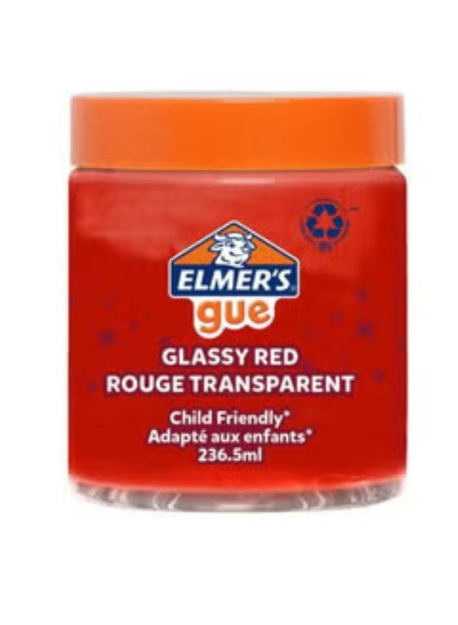 Elmer's Glassy Red Transparent Pre-Made Slime Gue 236ml
