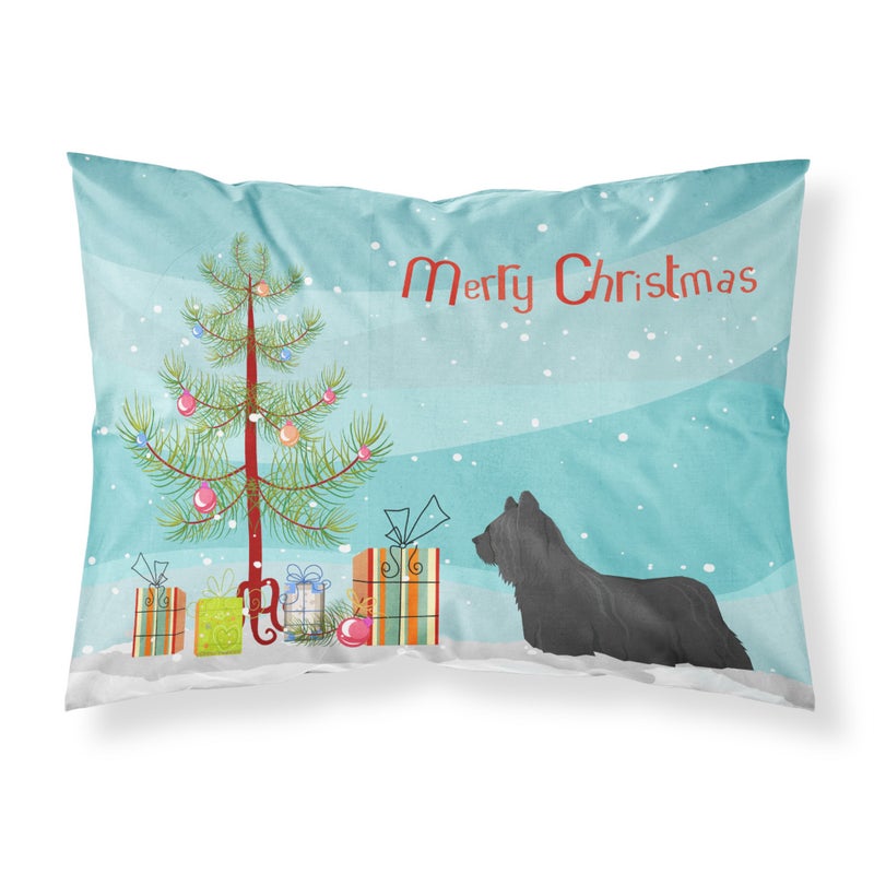 ""Caroline's Treasures Skye Terrier Christmas Tree Fabric Standard pillowcases  Multicolor""