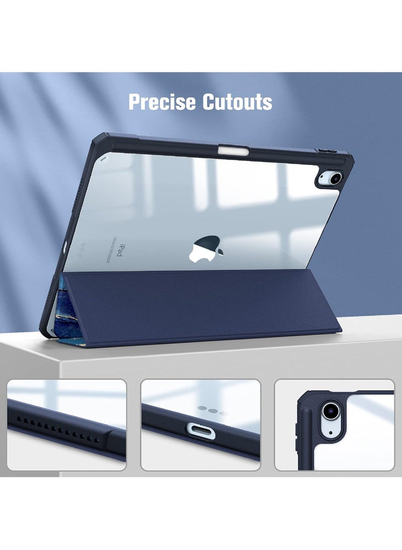 روك بو - حافظة لجهاز iPad (A16) 11 بوصة 2025/iPad 10 10.9 بوصة 2022، غطاء خلفي شفاف مع حامل قلم، وغطاء حافظة مع خاصية السكون/التنشيط التلقائي لجهاز iPad 10 10.9 بوصة 2022/iPad 11 11 بوصة 2025 - Image 1