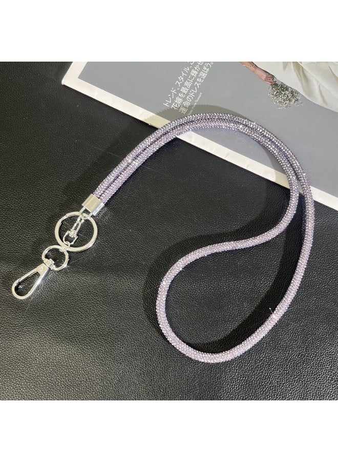 NIBEMINENT Super Cute Beaded Phone Charm – Trendy Phone Chain Wrist Strap, Shining Beads Chain Lanyard for Cell Phone