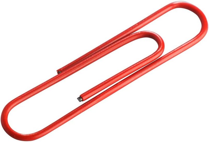 Colorful Jumbo Paper Clips - Large 2 Inch - Red Paperclips - 75/Pack