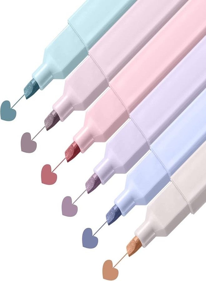 QERINKLE Aesthetic Cute Highlighters Bible Highlighters, Cream Colors Chisel Tip, No Bleed Dry Quick, Perfect for Bible Study Notes School Office - set of 6 (1 in 1) (PASTEL) - Image 3
