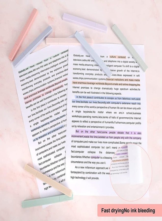 QERINKLE Aesthetic Cute Highlighters Bible Highlighters, Cream Colors Chisel Tip, No Bleed Dry Quick, Perfect for Bible Study Notes School Office - set of 6 (1 in 1) (PASTEL) - Image 5