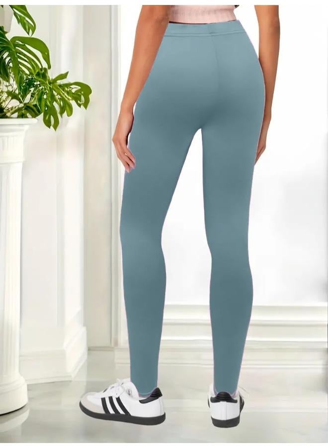 Women's Petite Leggings  Size Light-Weight Breathable Cotton-Spandex KU405  - Image 2