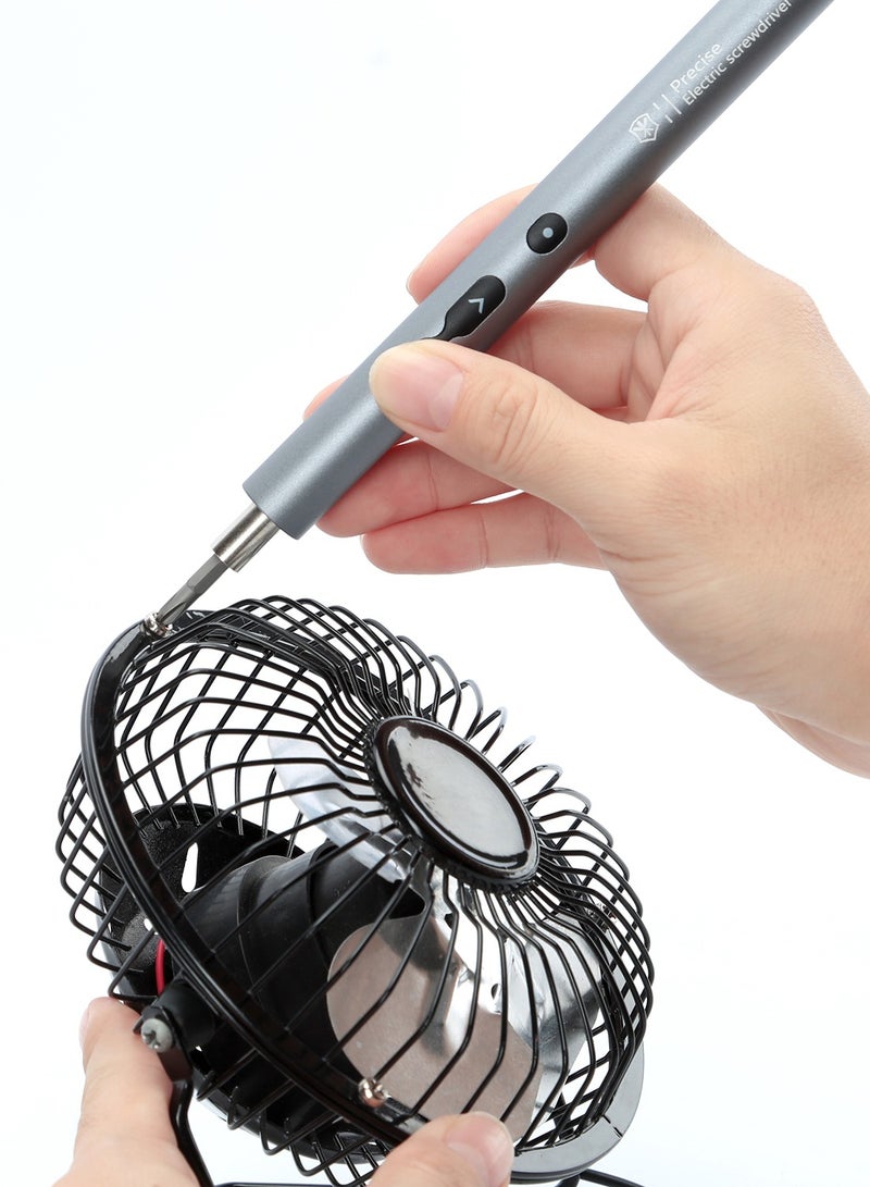 Powerology 48 in 1 Electric Screwdriver Kit 350mAh / Rechargeable Screwdriver / Stable, Precise and Controlled Multi-Purpose Tool / Durable & Compact Screwdriver Kit - Gray - Image 5