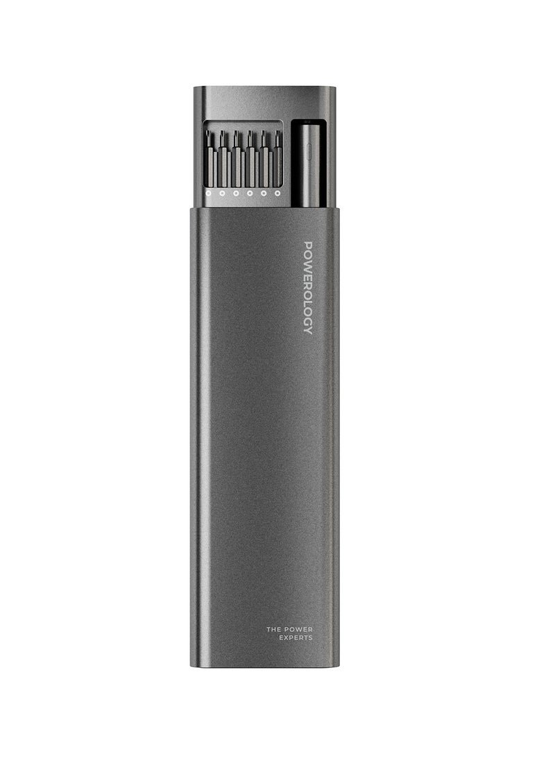 Powerology 48 in 1 Electric Screwdriver Kit 350mAh - Gray  - Image 1
