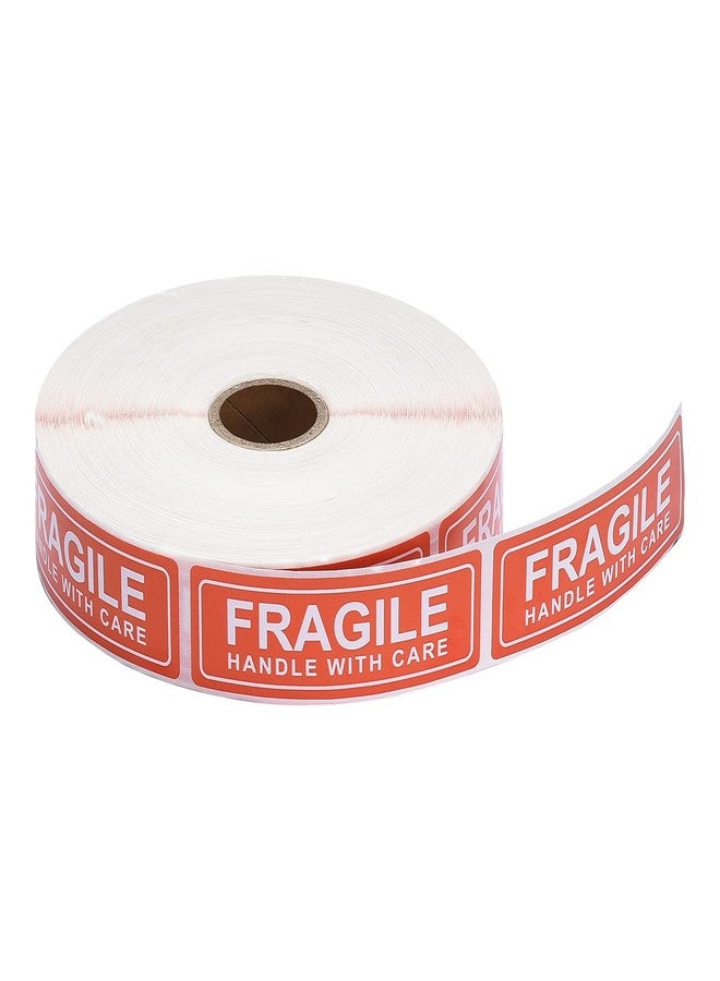 Pacific Mailer Fragile Stickers 1" x 3" Fragile Handle with Care Warning Packing Shipping Label with Self Adhesive for Moving, Shipping [1000 Labels Per Roll] - Image 1