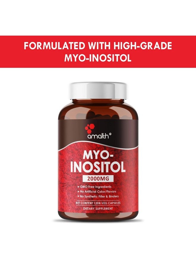 AMALTH Myo-Inositol per Serving Capsules, Hormone Balance & Healthy Ovarian Function Support (120 Capsules) - Image 3