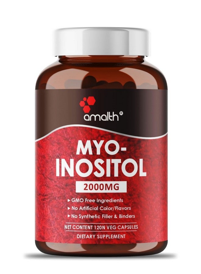 AMALTH Myo-Inositol per Serving Capsules, Hormone Balance & Healthy Ovarian Function Support (120 Capsules) - Image 1