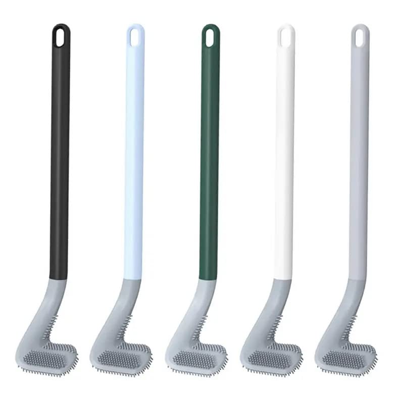 DOKDO Golf Toilet Brush, Toilet Cleaning Brush, Flexible Bendable Silicone Long Handled Toilet Brush, 360° Deep Toilet Bowl Cleaning Brush,Toilet Brush for Bathroom with a Hook (Multicolor) - Image 3