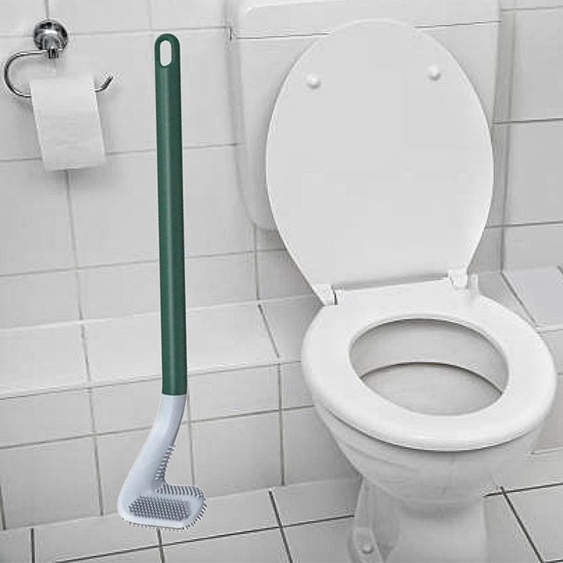 DOKDO Golf Toilet Brush, Toilet Cleaning Brush, Flexible Bendable Silicone Long Handled Toilet Brush, 360° Deep Toilet Bowl Cleaning Brush,Toilet Brush for Bathroom with a Hook (Multicolor) - Image 1
