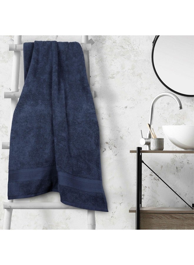Trident Soft Comfort Air Rich 100% Cotton Towels for Bath, 500 GSM Large Size Bathroom Towels for Men/Women, 1 Piece Bath Towel (69cm x 137cm), Navy - Image 2