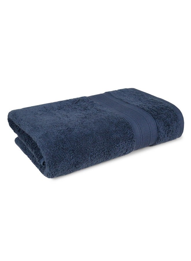 Trident Soft Comfort Air Rich 100% Cotton Towels for Bath, 500 GSM Large Size Bathroom Towels for Men/Women, 1 Piece Bath Towel (69cm x 137cm), Navy - Image 1