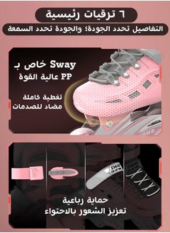 sway Kids Inline Skating Sports 8 Wheels Luminous Wheels Set Girls and Boys Skates, Colorful Luminous Roller Skates with Protection Fall Set and Training Set  - Image 3