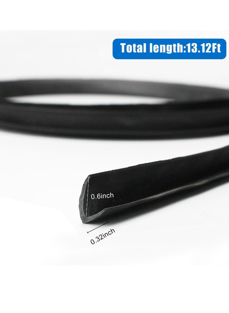 Generic Car Weather Stripping 10M Car Door Seal Strip L Shape Universal Self Adhesive Auto Door Soundproofing Weatherstrip Rubber Draft Seal Strip for Car Door Tailgate  - Image 2
