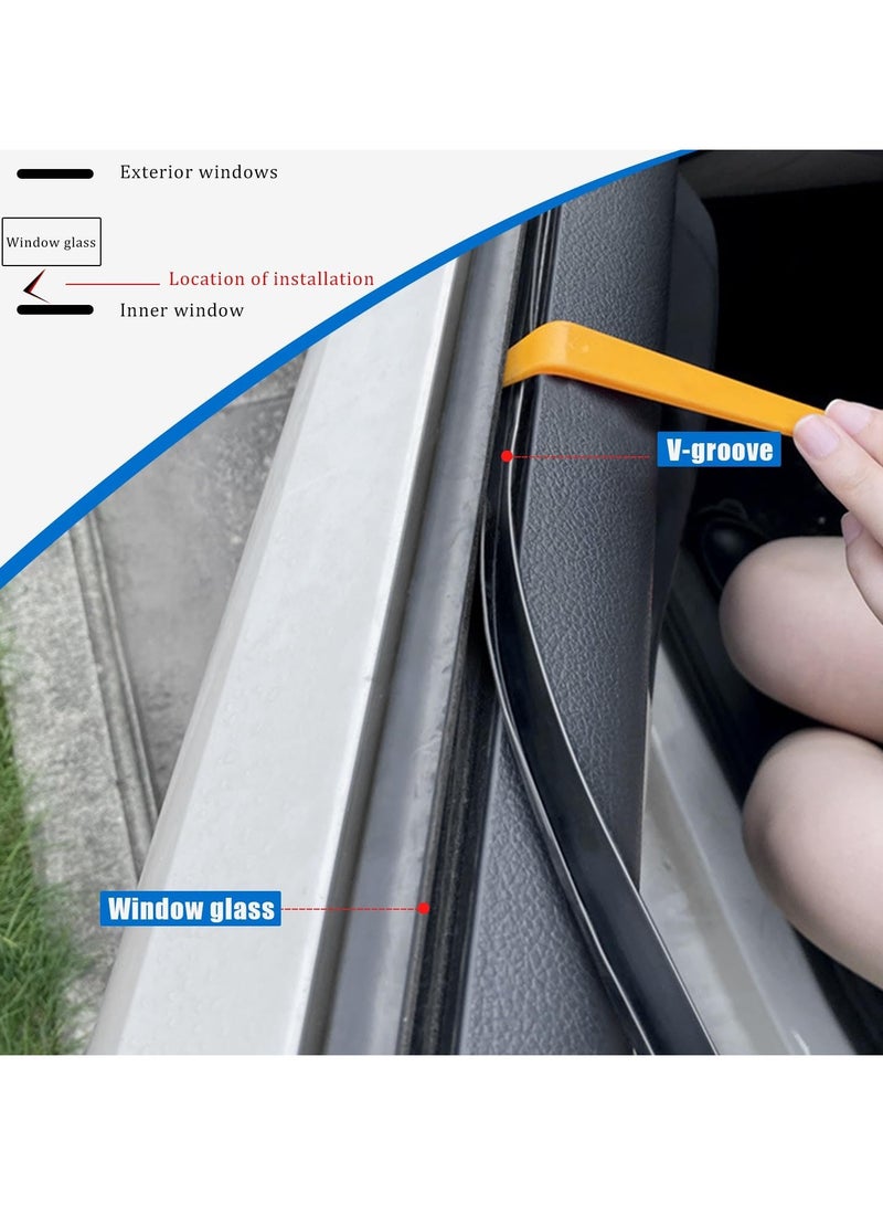 Generic Car Weather Stripping 10M Car Door Seal Strip L Shape Universal Self Adhesive Auto Door Soundproofing Weatherstrip Rubber Draft Seal Strip for Car Door Tailgate  - Image 3