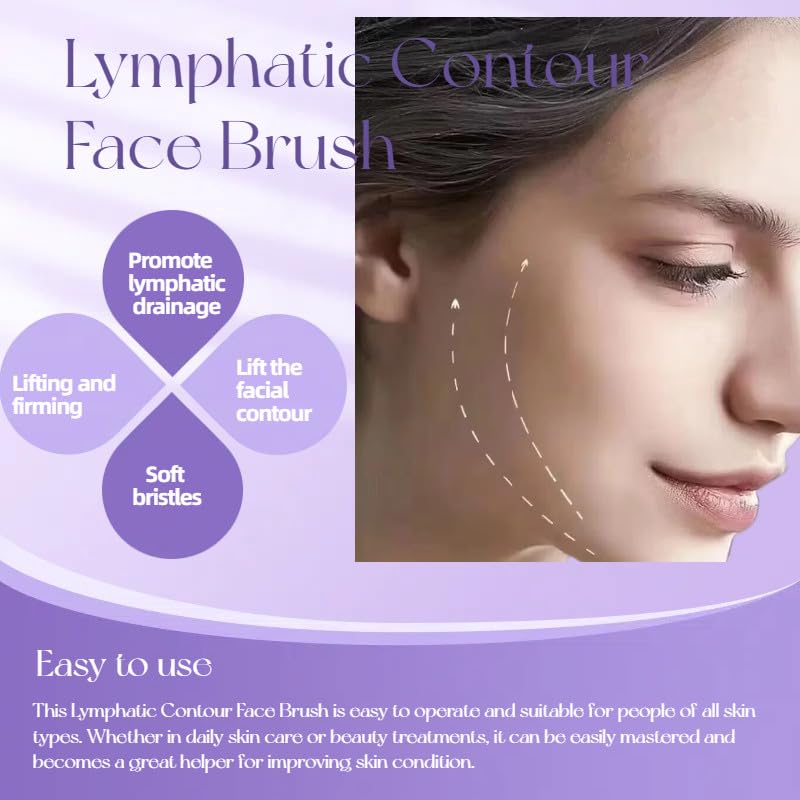 ROKATY 1/2 PCS Lymphatic Contour Face Brush for Sculpting â€“ Anti-Puffiness, Detox & Lift, Improves Skin Glow & Absorption (2 Pcs Contour Face Brush) - Image 5