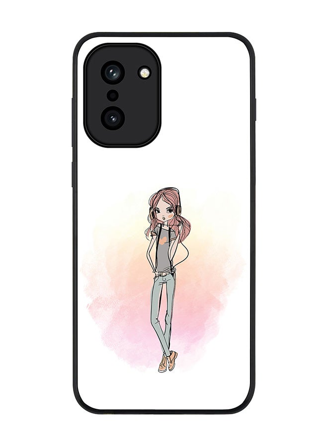 For OnePlus 15R Case,Slim fit Camera Protection, Shockproof Thin Phone cover  - Girl Next Door