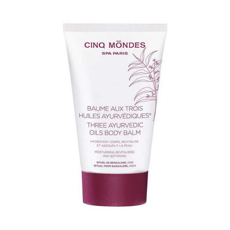 Cinq Mondes Three Ayurvedic Oils Body Balm 50 FlOz Creamy LightWeight Vanilla Lotion For Supple And Silky Skin Sesame Oil Neem Oil And Boswellia Oil - Image 1