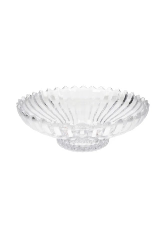 Danny Home Glass Salad Footed Bowl 31.4 cm Pedestal Serving Bowl for Salad, Fruit & Centerpieces, Clear Glass - Image 1