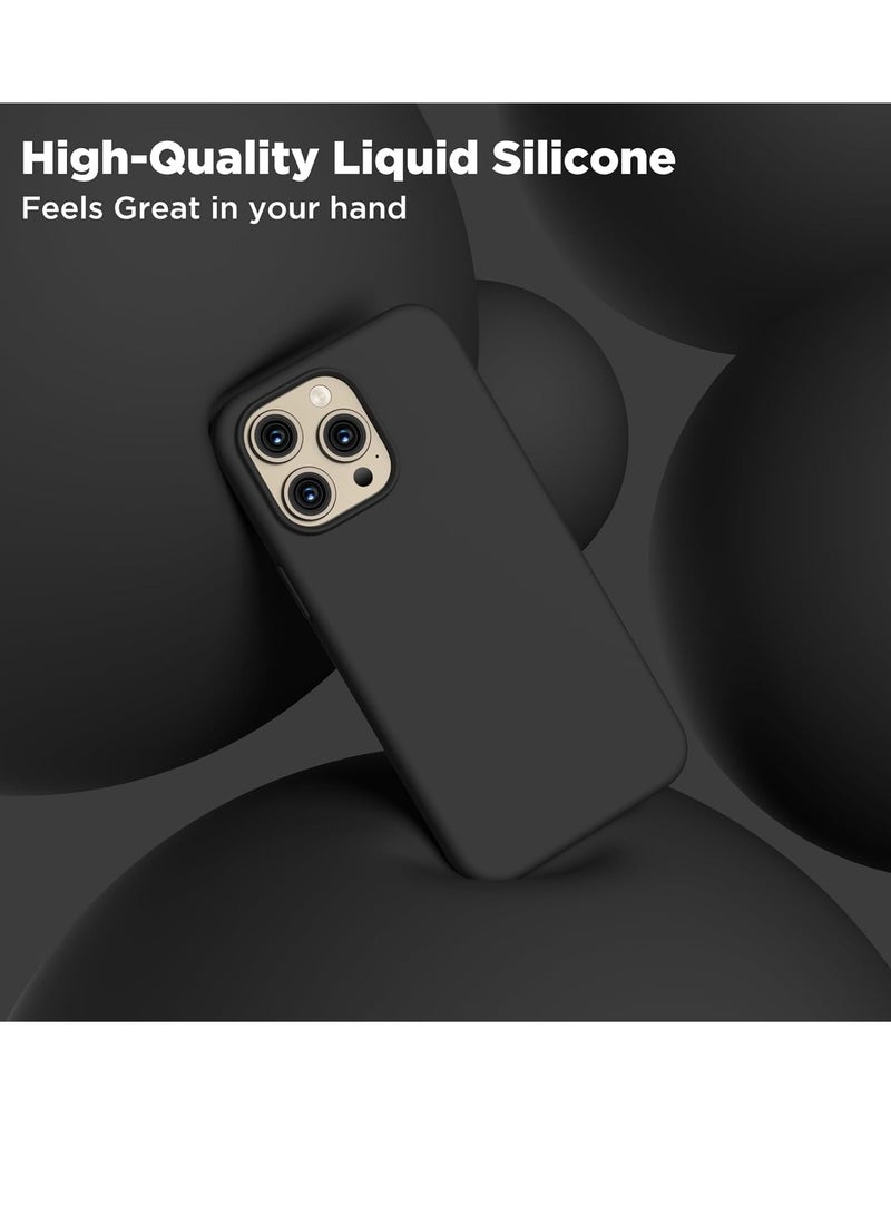 ELTRAZONE Compatible with iPhone 15 Pro Max Case, Liquid Silicone Case, Full Body Shockproof Protective Cover Slim Thin Phone Case with Soft Anti-Scratch Microfiber Lining, 6.7 inch-Black - Image 5