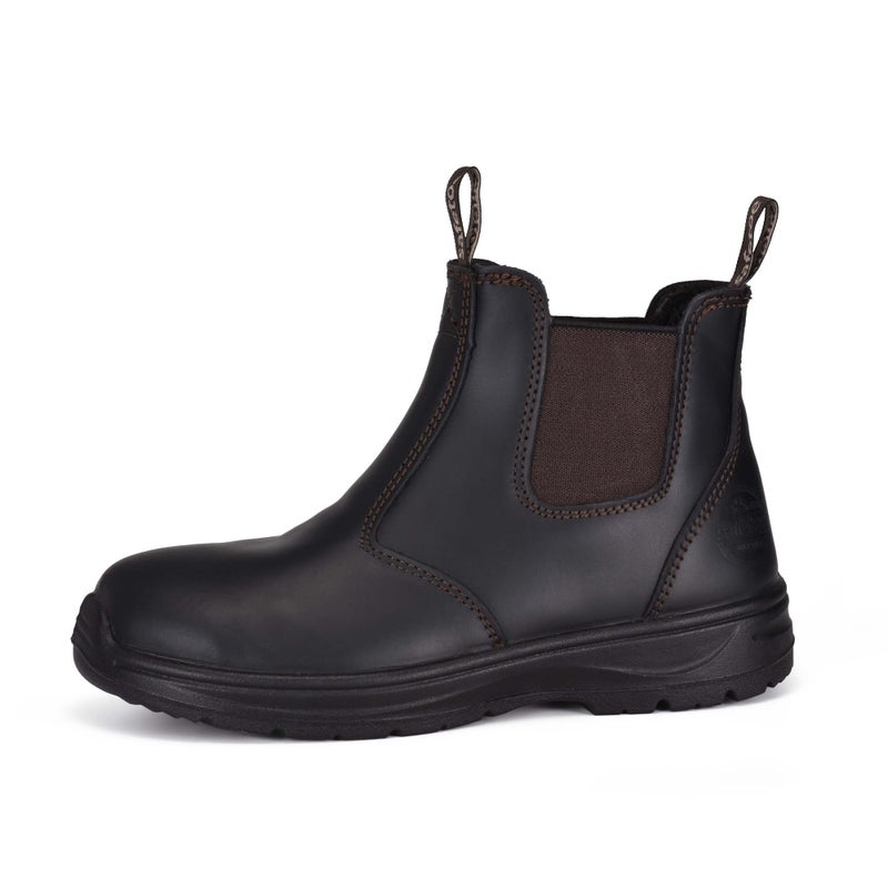 Safetoe Women's Steel Toe Wrok Boots Waterproof Cow Leather Safety Chelsea Boots 6KV Electrical Hazard Lightweight Safety Shoes - Image 1