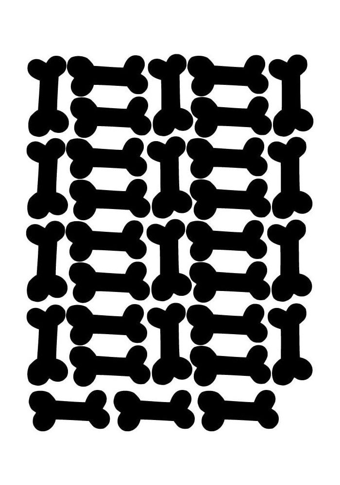 Finduat 31 Pcs Dog Treat Bones Wall Decals Stickers, Floor Decals, Classroom Home Party Decoration, Home Kid's Room Creative Wallpaper Mural Art Decorations - Image 1