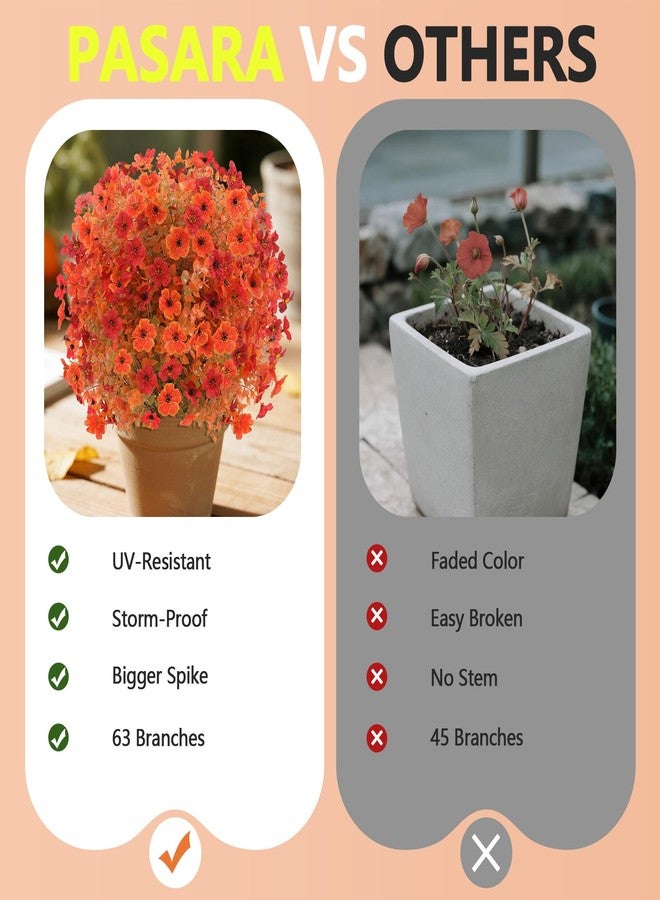 PASARA Fall Artificial Topiary Bushes - 23" Boxwood Ball Trees with Mums, UV Resistant Faux Plants with Ground Spike for Outdoor, Fake Shrubs for Garden Porch Patio Autumn Thanksgiving Decor - Image 4