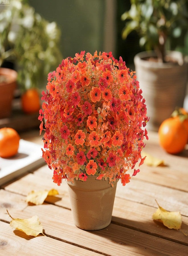 PASARA Fall Artificial Topiary Bushes - 23" Boxwood Ball Trees with Mums, UV Resistant Faux Plants with Ground Spike for Outdoor, Fake Shrubs for Garden Porch Patio Autumn Thanksgiving Decor - Image 2