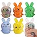 FauKait Easter Basket StuffersEaster Basket Essentials5pcs Squishy Easter Bunny Stress Balls for AdultsEaster Stress Relief Fidget BallsEaster Party Favors Easter Basket Ideas Gifts 5pcsC - Image 2