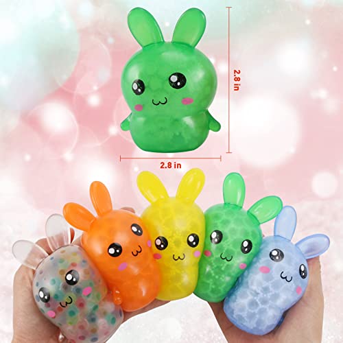 FauKait Easter Basket StuffersEaster Basket Essentials5pcs Squishy Easter Bunny Stress Balls for AdultsEaster Stress Relief Fidget BallsEaster Party Favors Easter Basket Ideas Gifts 5pcsC - Image 5