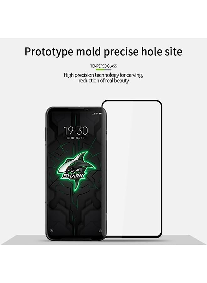 MOFI Tempered Glass Screen Protector Compatible For Xiaomi Black Shark 4/4 Pro MOFI 9H 2.5D Full Screen Tempered Glass Film Black - Image 2