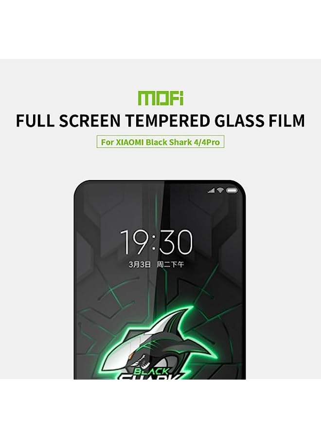 MOFI Tempered Glass Screen Protector Compatible For Xiaomi Black Shark 4/4 Pro MOFI 9H 2.5D Full Screen Tempered Glass Film Black - Image 3
