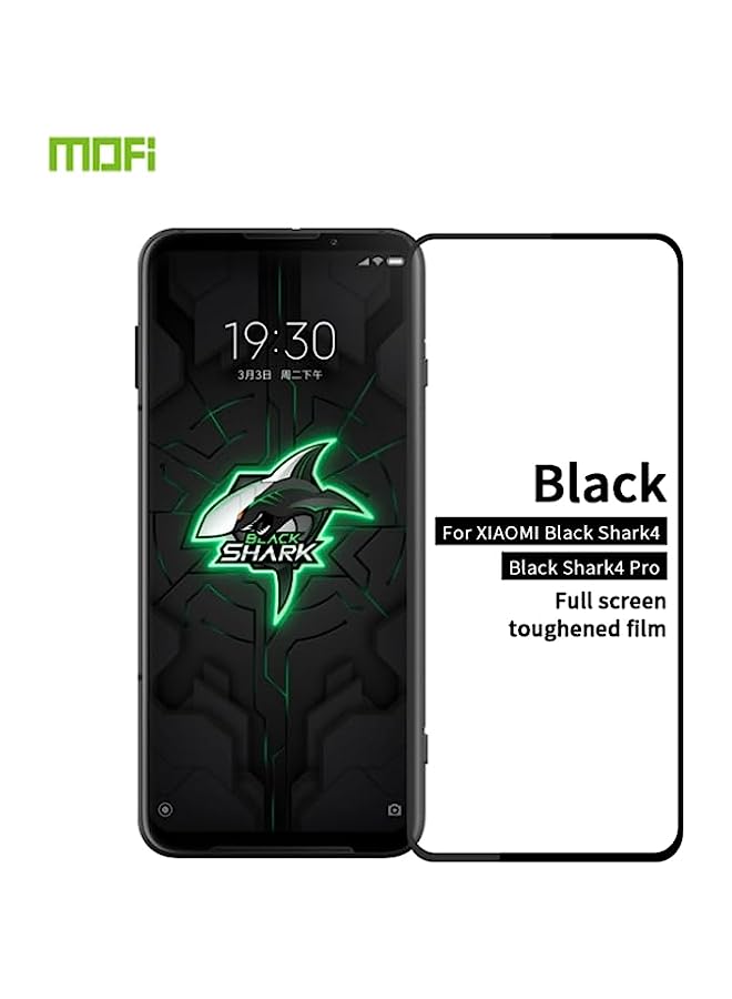 MOFI Tempered Glass Screen Protector Compatible For Xiaomi Black Shark 4/4 Pro MOFI 9H 2.5D Full Screen Tempered Glass Film Black - Image 1