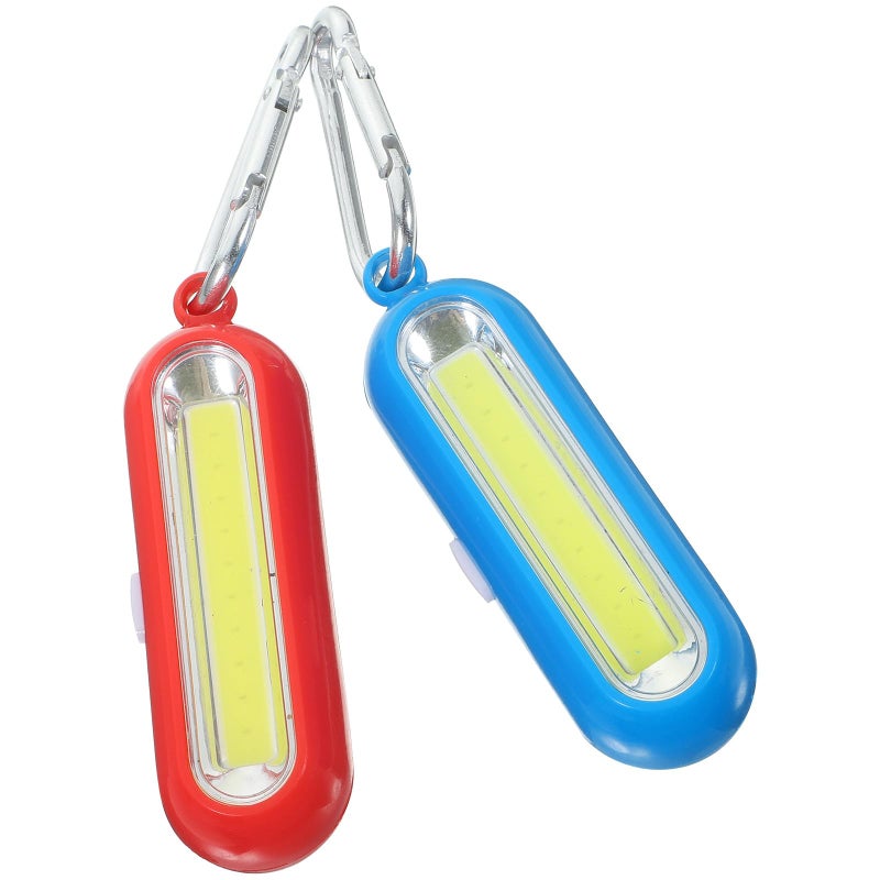 مشعل مفاتيح أحمر أزرق مصباح LED صغير محمول ضوء ساطع للاستخدام في التخييم الخارجي المشي لمسافات طويلة والطوارئ - Image 2