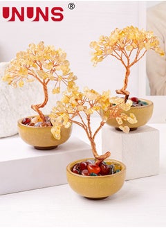 UNUNS Citrine Crystal Yellow Money Tree,Energy Meditation Feng Shui Crystals Healing Stones Bonsai Trees for Office Home Room Desk Decor,Positive Luck and Wealth Birthday Gifts for Women  - Image 3