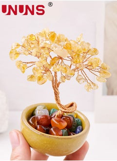 UNUNS Citrine Crystal Yellow Money Tree,Energy Meditation Feng Shui Crystals Healing Stones Bonsai Trees for Office Home Room Desk Decor,Positive Luck and Wealth Birthday Gifts for Women  - Image 5