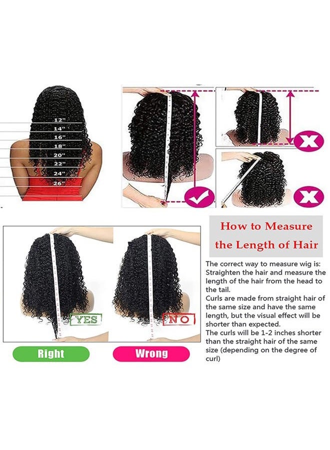 Aiterina Headband Wig Deep Wave 12 Inch Human Hair Headband Wig Curly hair Glueless Human Hair Wigs Machine Made No Lace deep Curly Headband Wig Natural color - Image 5