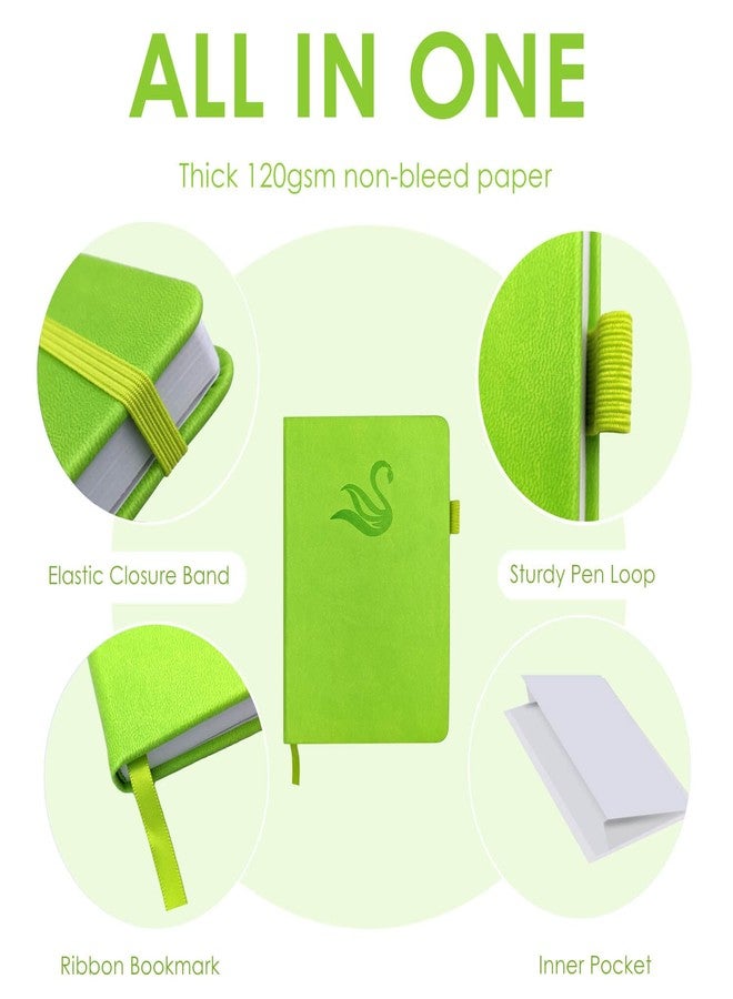 Jxselect Elegant Password Book with Alphabetical Tabs - Hardcover Password Book for Internet Website Address Login - 5.2" x 7.6" Password Keeper and Organizer w/Notes Section & Back Pocket (Green) - Image 3