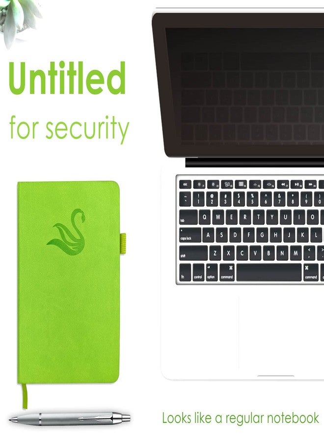 Jxselect Elegant Password Book with Alphabetical Tabs - Hardcover Password Book for Internet Website Address Login - 5.2" x 7.6" Password Keeper and Organizer w/Notes Section & Back Pocket (Green) - Image 2