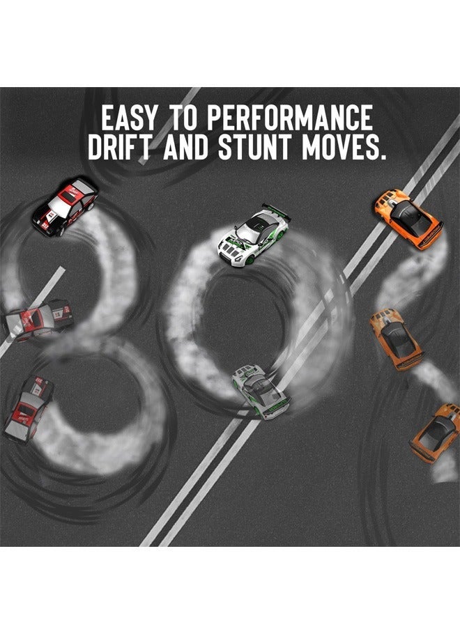 مشاريع تعز 1:24 مقياس RC Drift Car ، سيارة تحكم عن بعد 10 ميل في الساعة 4WD مع ضوء LED ، عجلات سباق وانجراف ، 2 بطاريات قابلة لإعادة الشحن ، لعبة للأولاد والبنات والأطفال - أخضر - Image 2