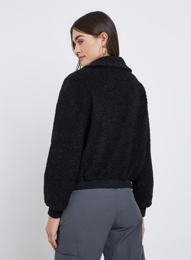 ستايلي جاكيت بومبر بتفاصيل فرو صناعي - Image 4